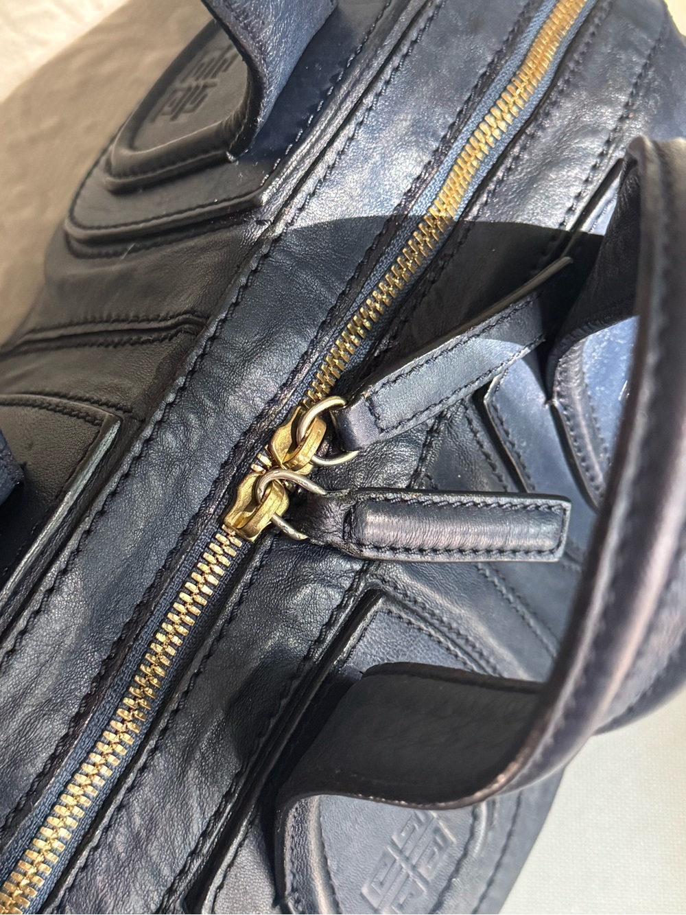 Givenchy Nightingale Navy Blue 2 way Leather Bag - Picture 7 of 14